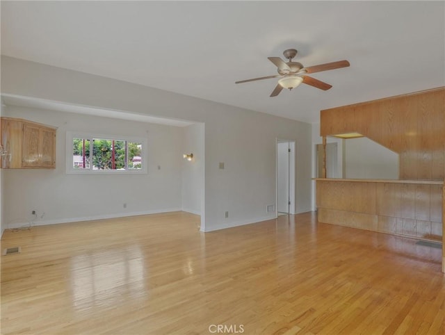 1017 Cordova Ave, Glendale, CA 91207 - empty room with ceiling fan and light wood-style flooring