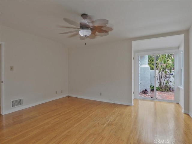 1017 Cordova Ave, Glendale, CA 91207 - empty room featuring light wood finished floors and ceiling fan