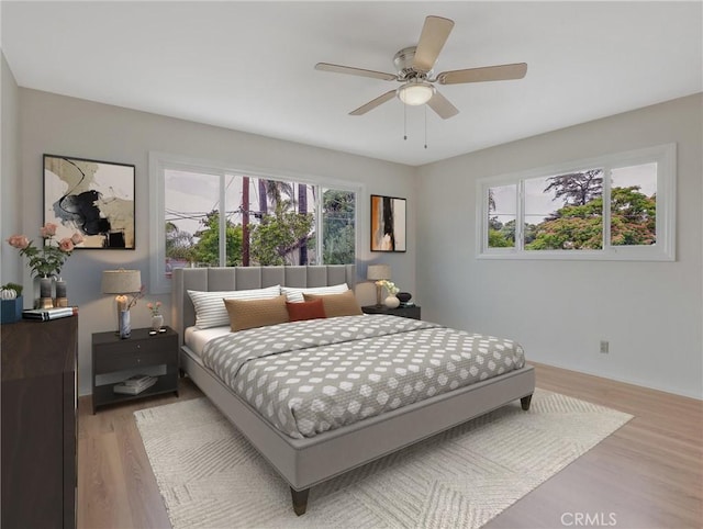 1017 Cordova Ave, Glendale, CA 91207 - bedroom with light wood-type flooring and ceiling fan