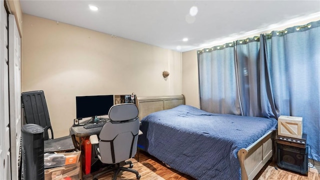 14658 Maclay St, San Fernando, CA 91345 - bedroom with wood finished floors and recessed lighting