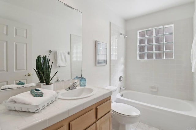 3309 Caminito Cabo Viejo, Del Mar, CA 92014 - bathroom featuring vanity, bathtub / shower combination, and tile patterned flooring