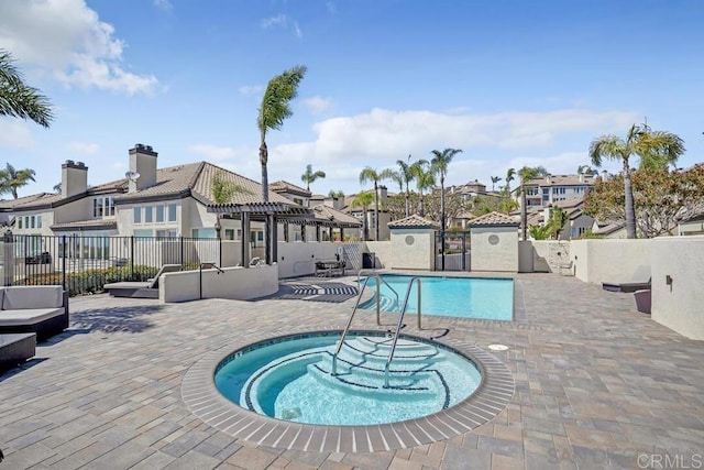 3309 Caminito Cabo Viejo, Del Mar, CA 92014 - community pool featuring a hot tub, a residential view, and a patio