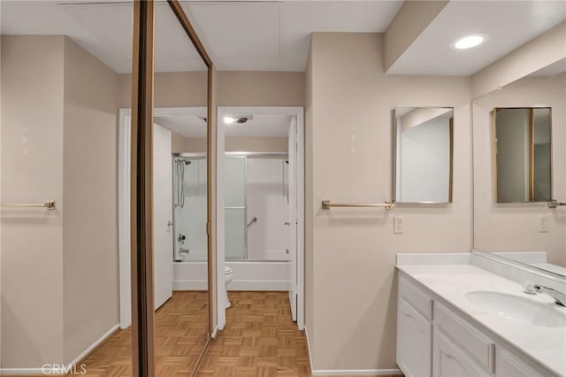 3486 Bahia Blanca W Unit 3F, Laguna Woods, CA 92637 - full bath featuring vanity and enclosed tub / shower combo