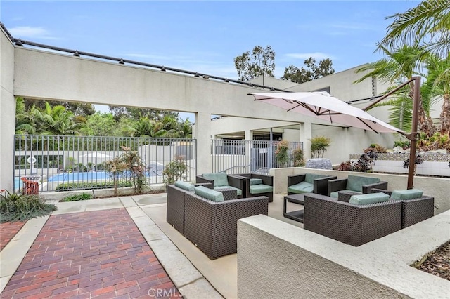 3486 Bahia Blanca W Unit 3F, Laguna Woods, CA 92637 - view of patio with outdoor lounge area