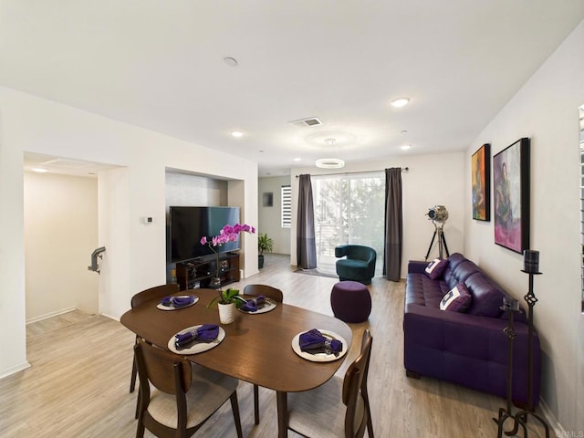 5502 Caminito Sandwaves Unit 173, San Diego, CA 92154 - dining room featuring light wood finished floors and recessed lighting