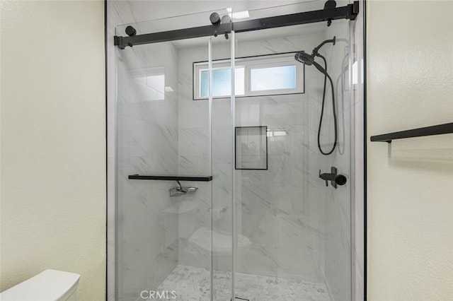 20 Marigold Unit 15, Irvine, CA 92614 - bathroom with toilet and a marble finish shower