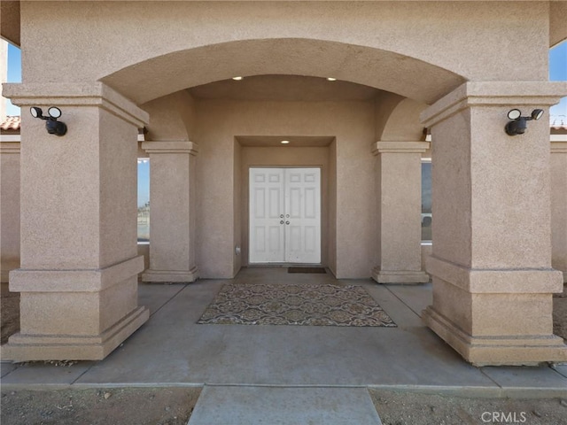7755 7th St, Phelan, CA 92371 - view of exterior entry featuring stucco siding