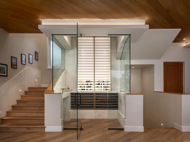 211 Mar De Cortez, Avalon, CA 90704 - wine cellar with wood ceiling and wood finished floors