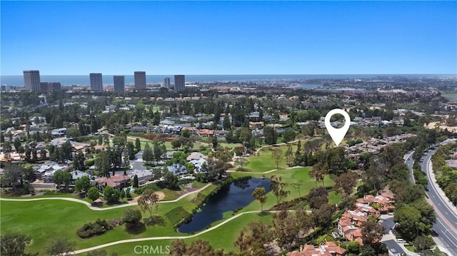 51 Sea Pine Ln, Newport Beach, CA 92660 - aerial view of property's location with a large body of water, a golf club, and nearby suburban area
