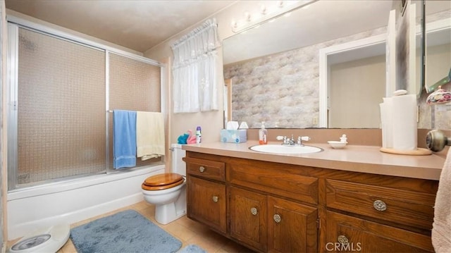 860 Knollwood Dr, Corona, CA 92882 - full bathroom with vanity, combined bath / shower with glass door, and tile patterned floors
