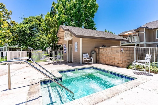 12601 Edgemont Ln Unit 40, Garden Grove, CA 92845 - view of pool with a patio and a hot tub