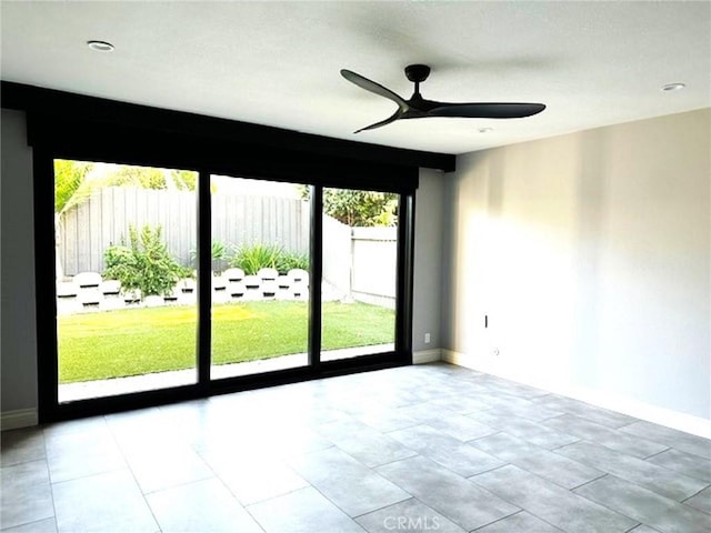 1063 Redding Ave, Costa Mesa, CA 92626 - empty room featuring a ceiling fan and baseboards