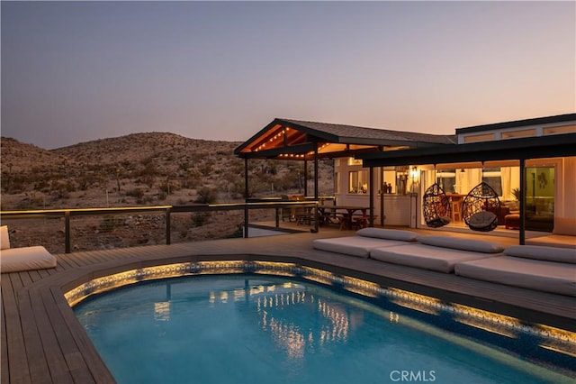 59855 Security Dr, Yucca Valley, CA 92284 - outdoor pool featuring a mountain view