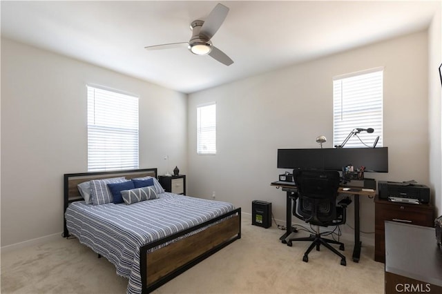 45055 Via Vela, Temecula, CA 92592 - carpeted bedroom with a desk and a ceiling fan