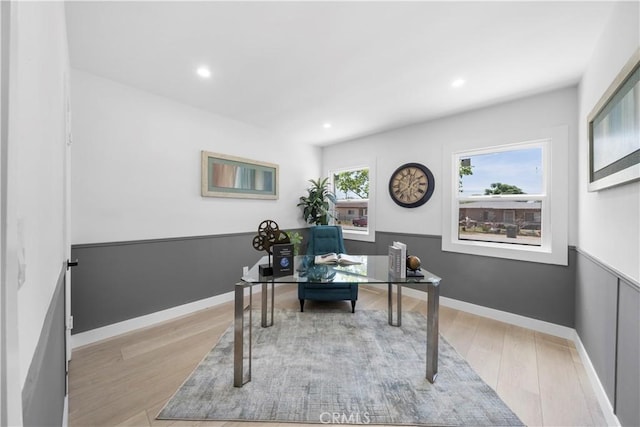 16082 Athol St, Fontana, CA 92335 - office featuring light wood-type flooring and recessed lighting