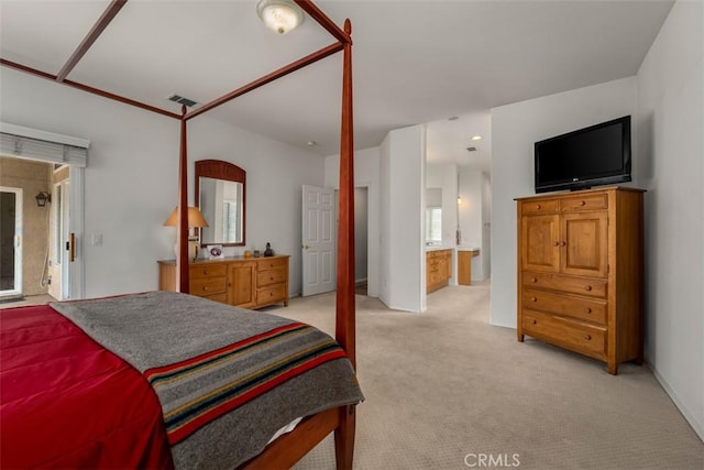 2631 Harvest Crest Ln, Corona, CA 92881 - bedroom featuring light colored carpet, multiple windows, and ensuite bathroom