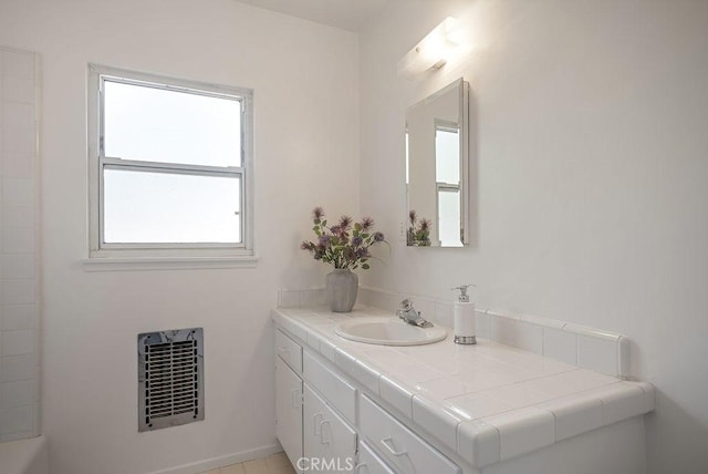 1157 Steffen St, Glendora, CA 91741 - full bath featuring vanity, heating unit, and a shower