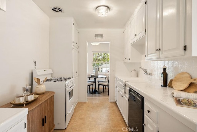 1157 Steffen St, Glendora, CA 91741 - kitchen with white gas range oven, dishwasher, and white cabinets