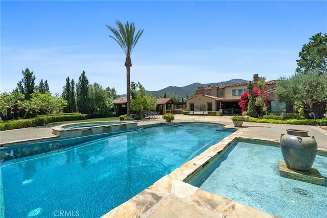 1377 Versante Cir, Corona, CA 92881 - view of pool featuring a gazebo, a pool with connected hot tub, and a patio