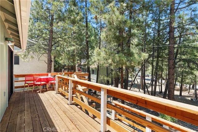 1876 Sparrow Rd, Wrightwood, CA 92397 - view of wooden terrace
