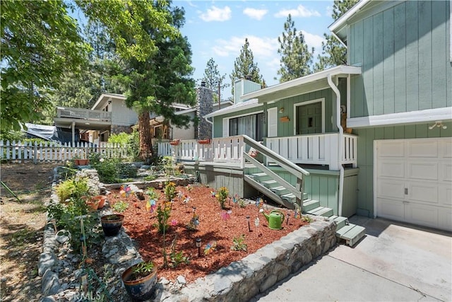 1876 Sparrow Rd, Wrightwood, CA 92397 - view of front of home featuring stairs and covered porch