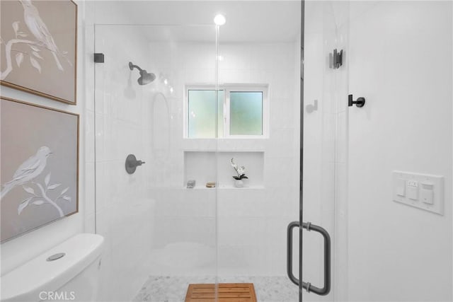351 Vista Pl, Los Angeles, CA 90042 - bathroom with toilet and a shower stall