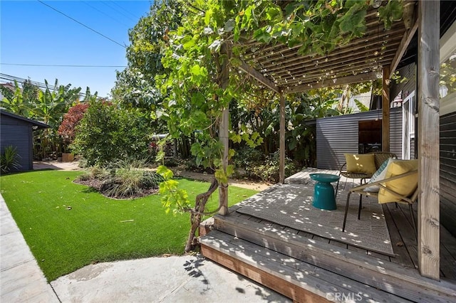 1111 Dawson Ave, Long Beach, CA 90804 - deck featuring a yard