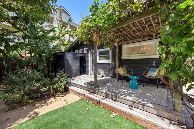 1111 Dawson Ave, Long Beach, CA 90804 - deck featuring a pergola