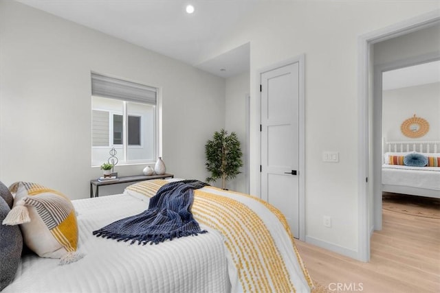 2117 Marshallfield Ln Unit B, Redondo Beach, CA 90278 - bedroom featuring light wood-style floors and recessed lighting