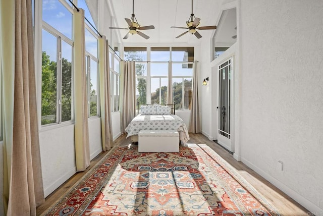 26380 San Felipe Rd, Warner Springs, CA 92086 - sunroom featuring plenty of natural light, a textured wall, and wood finished floors