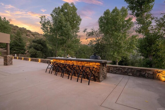 26380 San Felipe Rd, Warner Springs, CA 92086 - patio terrace at dusk with a patio area