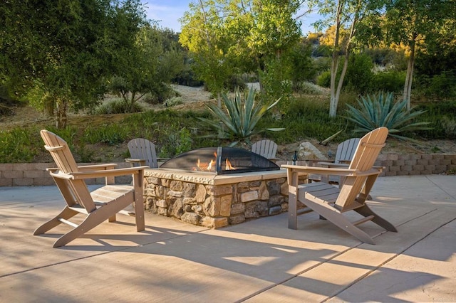 26380 San Felipe Rd, Warner Springs, CA 92086 - view of patio with a fire pit