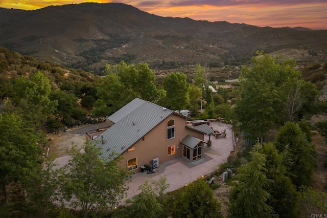 26380 San Felipe Rd, Warner Springs, CA 92086 - aerial view at dusk of a mountain view