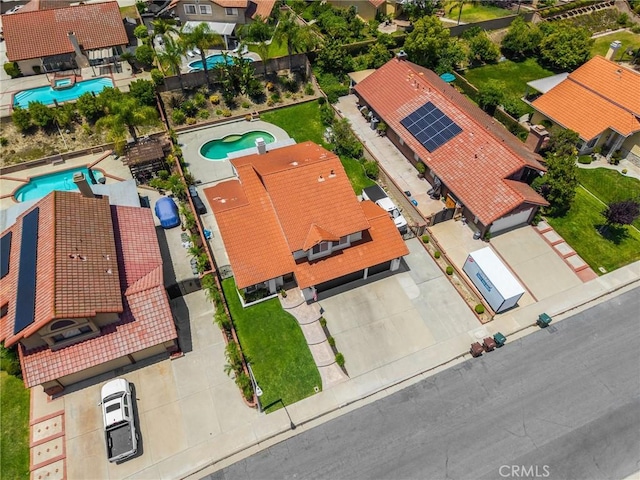 637 Silver Bridle Rd, Walnut, CA 91789 - aerial perspective of suburban area featuring a pool area