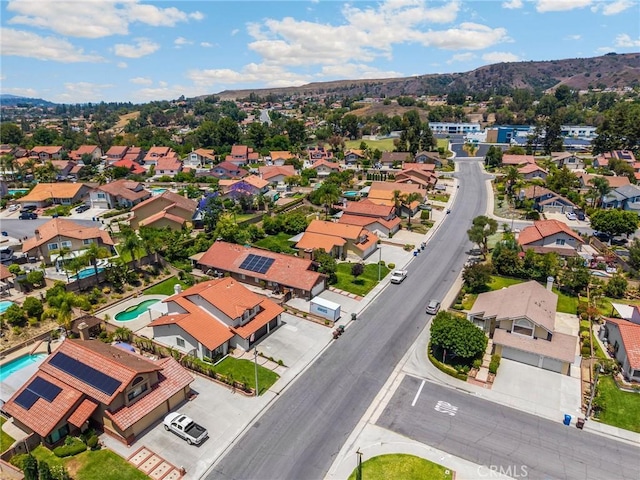 637 Silver Bridle Rd, Walnut, CA 91789 - aerial view of residential area with a mountain backdrop and a pool area