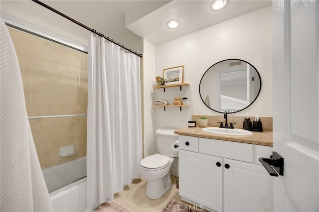 637 Silver Bridle Rd, Walnut, CA 91789 - bathroom with vanity, shower / tub combo with curtain, and tile patterned floors