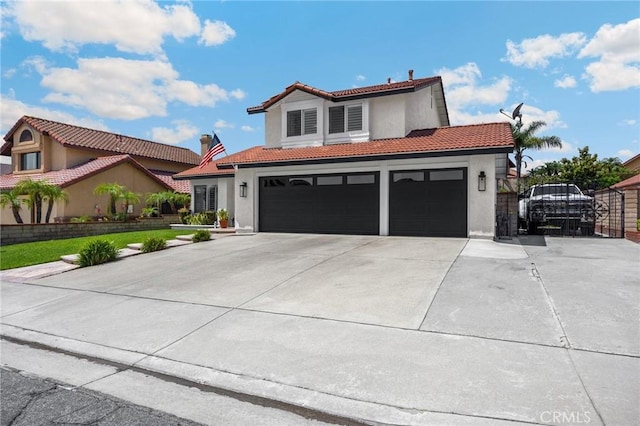 637 Silver Bridle Rd, Walnut, CA 91789 - mediterranean / spanish-style house with stucco siding, driveway, a tile roof, and a garage