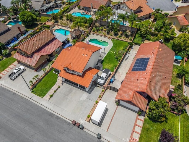 637 Silver Bridle Rd, Walnut, CA 91789 - aerial view of residential area featuring a pool area
