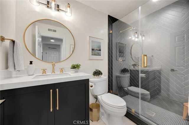 637 Silver Bridle Rd, Walnut, CA 91789 - full bath featuring vanity, a shower stall, and tile patterned floors