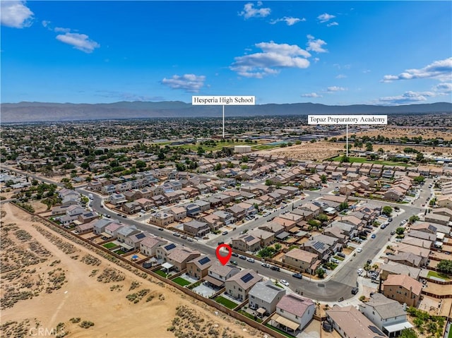 14160 Hercules St, Hesperia, CA 92345 - aerial perspective of suburban area featuring mountains