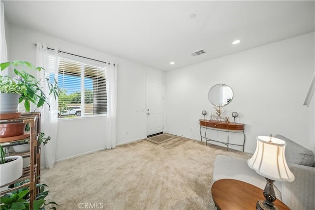 14160 Hercules St, Hesperia, CA 92345 - carpeted entryway featuring recessed lighting and baseboards