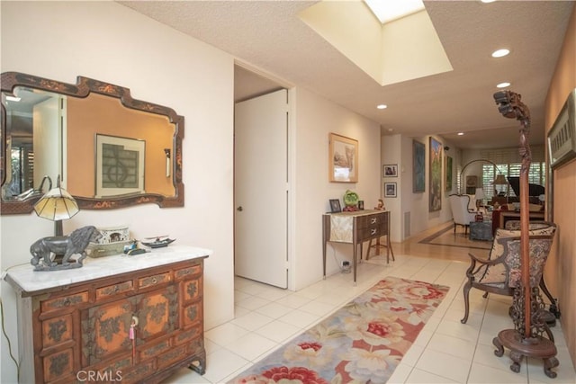 30 Colgate Dr, Rancho Mirage, CA 92270 - entrance foyer featuring recessed lighting, light tile patterned floors, and a skylight