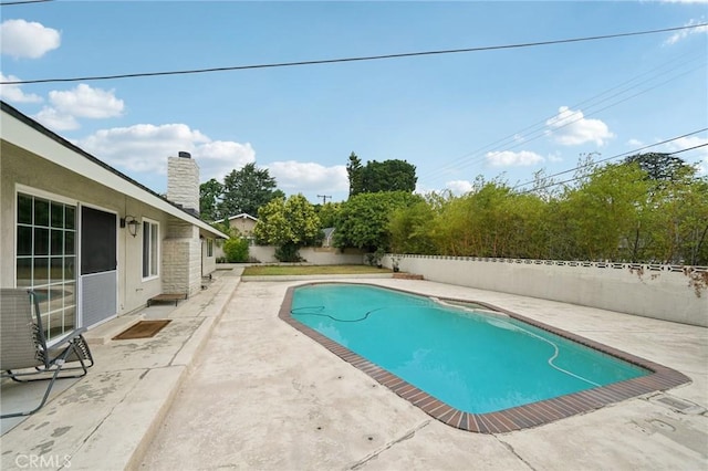 1346 Butler Way, Upland, CA 91786 - view of swimming pool featuring a fenced backyard and a patio