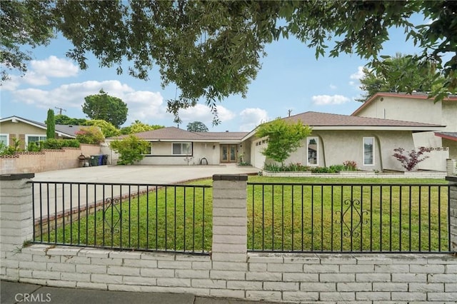 1346 Butler Way, Upland, CA 91786 - ranch-style home with stucco siding, an attached garage, and a fenced front yard