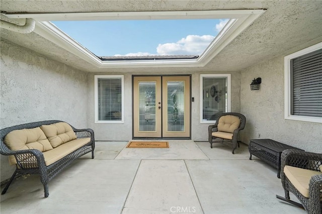 1346 Butler Way, Upland, CA 91786 - property entrance featuring french doors, a patio, and stucco siding