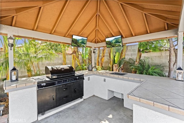 14508 S Corlett Ave, Compton, CA 90220 - view of patio / terrace featuring an outdoor kitchen and a sink