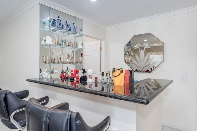 1936 W Cherry Dr, Orange, CA 92868 - indoor bar featuring ornamental molding and recessed lighting