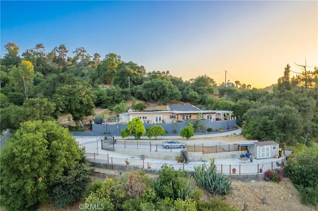 2935 Athel Dr, Hacienda Heights, CA 91745 - back of house at dusk with a shed