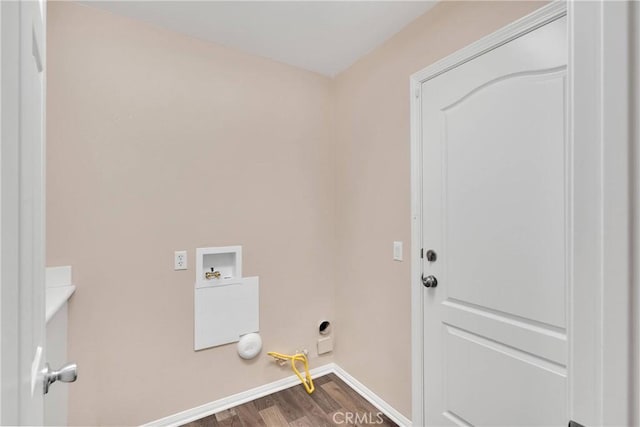 35668 Trevino Trl, Beaumont, CA 92223 - washroom with dark wood-style floors, hookup for a washing machine, and hookup for an electric dryer