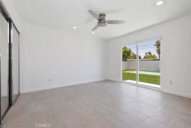 2002 N Whitewater Club Dr N, Palm Springs, CA 92262 - empty room featuring recessed lighting and ceiling fan